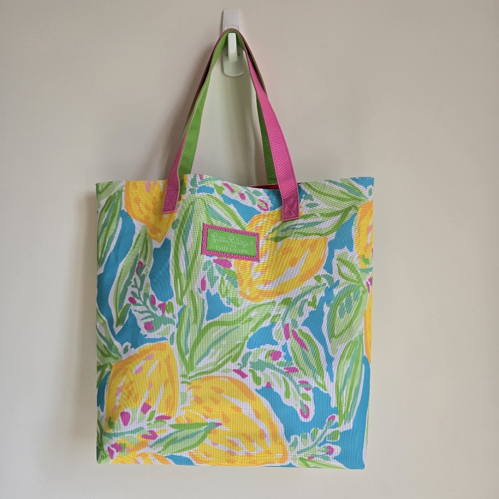 Lilly Pulitzer Pink and Green Tote for Estée Lauder